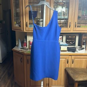 BCBGMaxAzria One-Shoulder Royal Blue Cocktail Dress